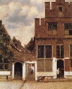 Jan Vermeer Street in Delft Spain oil painting artist